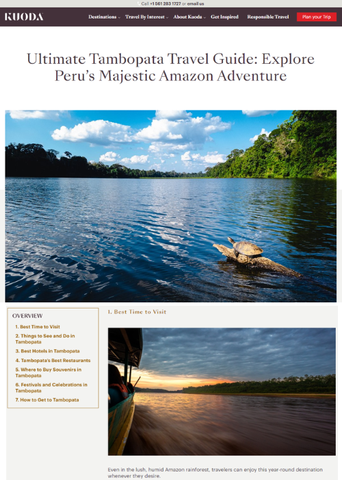 ULTIMATE TAMBOPATA TRAVEL GUIDE: EXPLORE PERU’S MAJESTIC AMAZON ADVENTURE – KUODA TRAVEL – BLOG – 07.24