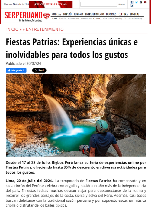 FIESTAS PATRIAS: EXPERIENCIAS ÚNICAS E INOLVIDABLES PARA TODOS LOS GUSTOS – SER PERUANO – 07.24