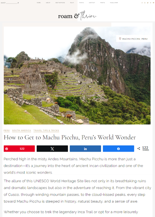 HOW TO GET TO MACHU PICCHU, PERU’S WORLD WONDER – ROAM & THRIVE – 09.24