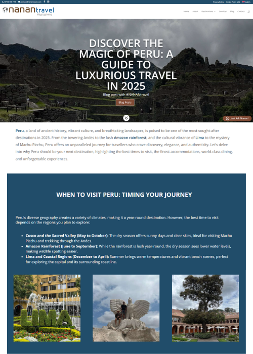 DISCOVER THE MAGIC OF PERU: A GUIDE TO LUXURIOUS TRAVEL IN 2025 – NANAN TRAVEL – 12.24